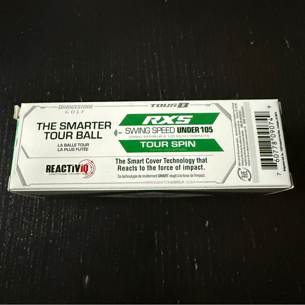 Bridgestone Tour B RXS Golf Balls - White - 1 Sleeve (3 Balls) - Picture 2 of 4